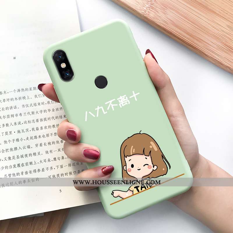 Étui Xiaomi Mi Max 3 Dessin Animé Charmant Nouveau Amoureux Silicone Tendance Tout Compris Verte