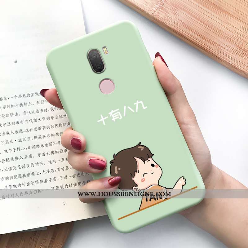 Étui Xiaomi Mi Max 3 Dessin Animé Charmant Nouveau Amoureux Silicone Tendance Tout Compris Verte