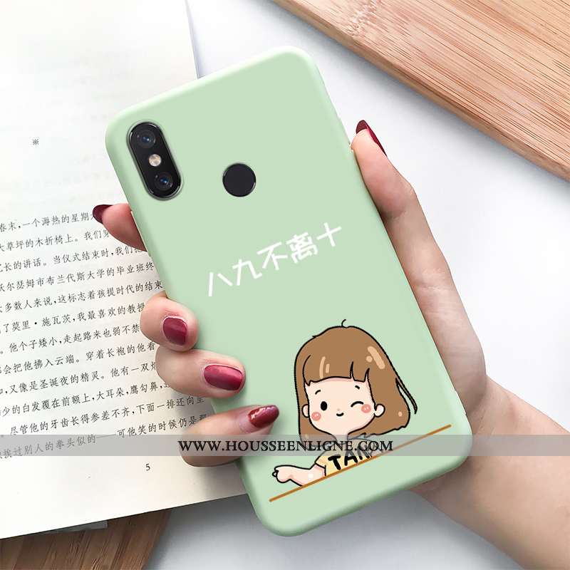 Étui Xiaomi Mi Max 3 Dessin Animé Charmant Nouveau Amoureux Silicone Tendance Tout Compris Verte