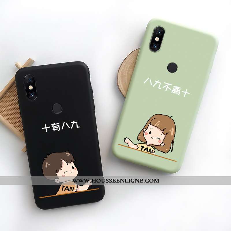 Étui Xiaomi Mi Max 3 Dessin Animé Charmant Nouveau Amoureux Silicone Tendance Tout Compris Verte