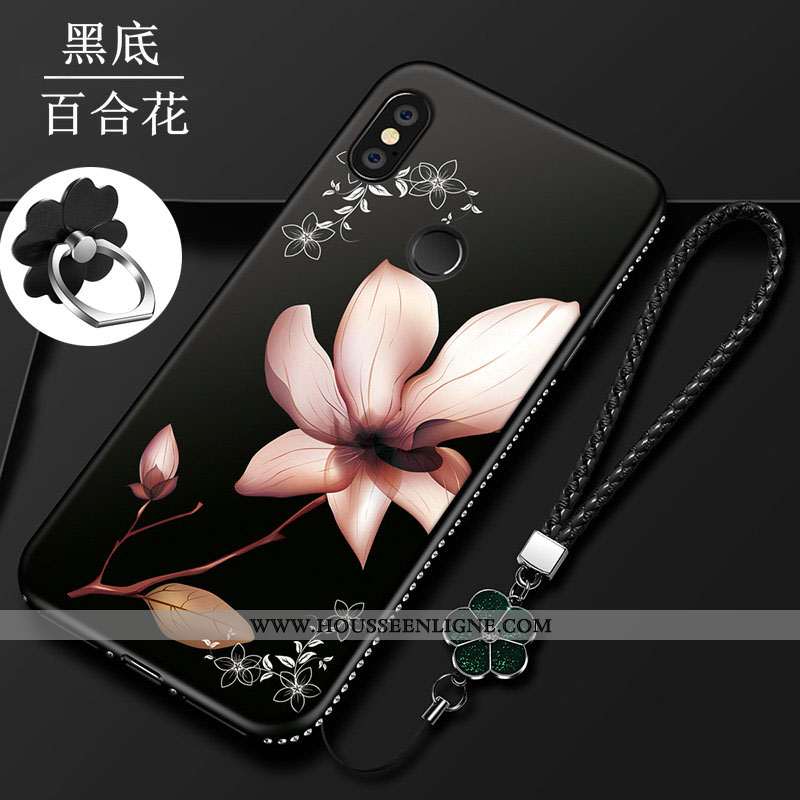 Étui Xiaomi Mi Max 3 Délavé En Daim Fluide Doux Coque Rouge Silicone Petit Téléphone Portable