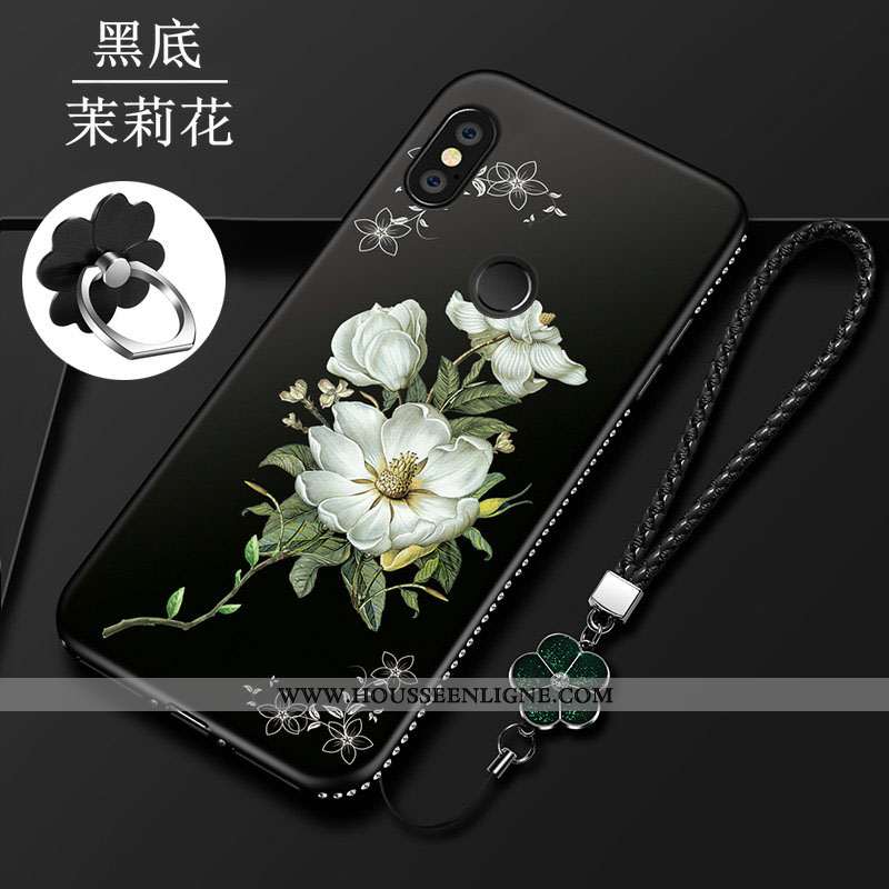 Étui Xiaomi Mi Max 3 Délavé En Daim Fluide Doux Coque Rouge Silicone Petit Téléphone Portable