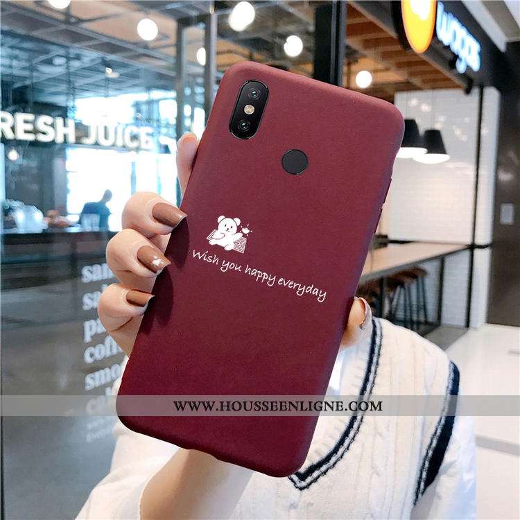 Étui Xiaomi Mi Max 3 Fluide Doux Silicone Mode Délavé En Daim Personnalité Rouge Bleu Marin Bleu Fon