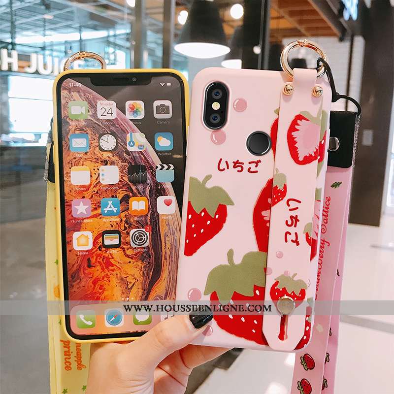 Étui Xiaomi Mi Max 3 Ornements Suspendus Créatif Téléphone Portable Nouveau Vent Fruit Petit Rose