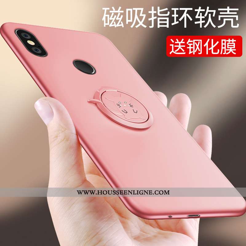 Étui Xiaomi Mi Max 3 Personnalité Créatif Incassable Coque Silicone Nouveau Rouge
