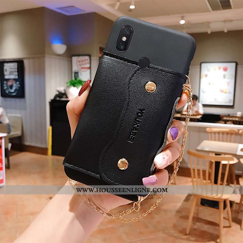 Étui Xiaomi Mi Max 3 Portefeuille Fluide Doux Petit Protection Incassable Net Rouge Coque Jaune