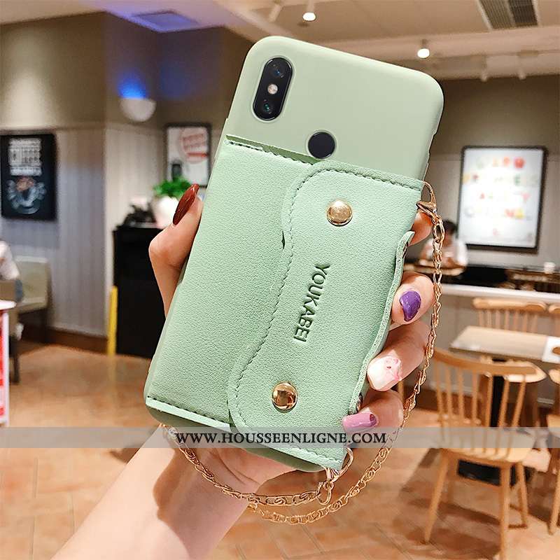 Étui Xiaomi Mi Max 3 Portefeuille Fluide Doux Petit Protection Incassable Net Rouge Coque Jaune