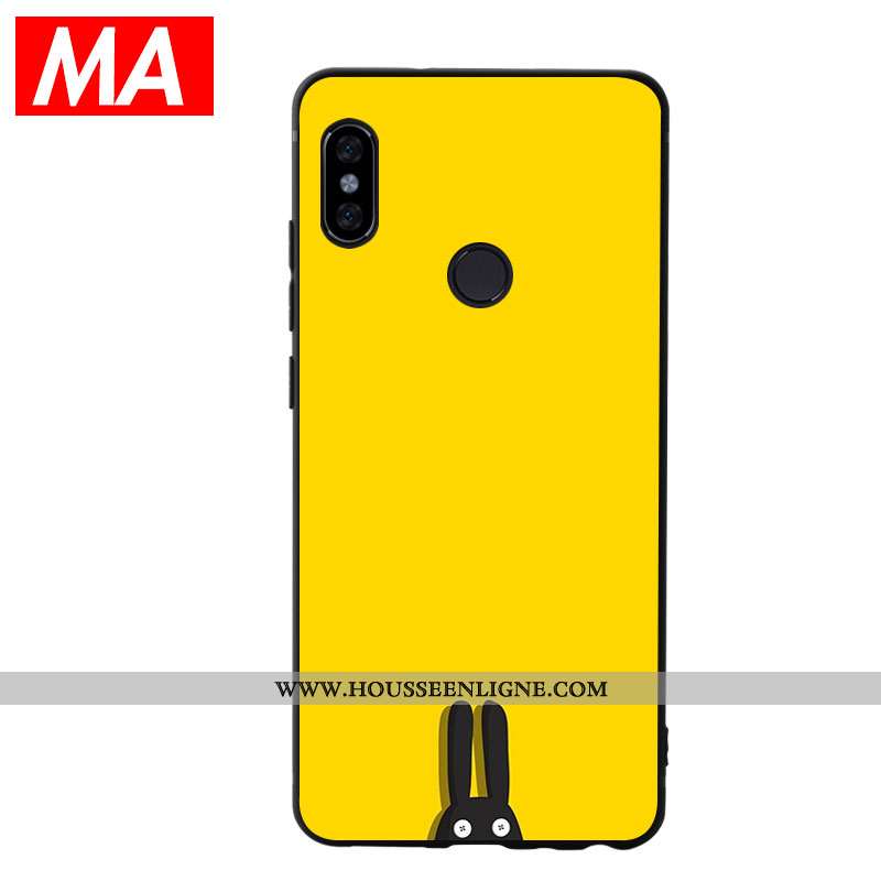 Étui Xiaomi Mi Max 3 Protection Fluide Doux Simple Téléphone Portable Coque Jaune