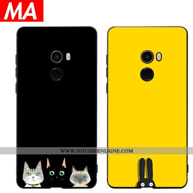 Étui Xiaomi Mi Max 3 Protection Fluide Doux Simple Téléphone Portable Coque Jaune