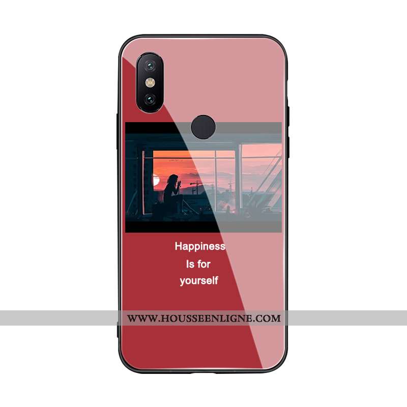 Étui Xiaomi Mi Max 3 Verre Fluide Doux Petit Miroir Noir Europe