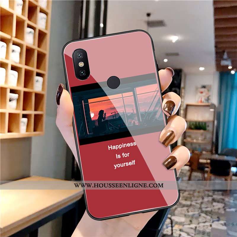 Étui Xiaomi Mi Max 3 Verre Fluide Doux Petit Miroir Noir Europe