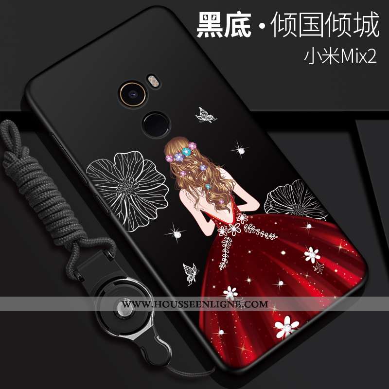 Étui Xiaomi Mi Mix 2 Fluide Doux Silicone Rouge Petit Téléphone Portable Protection
