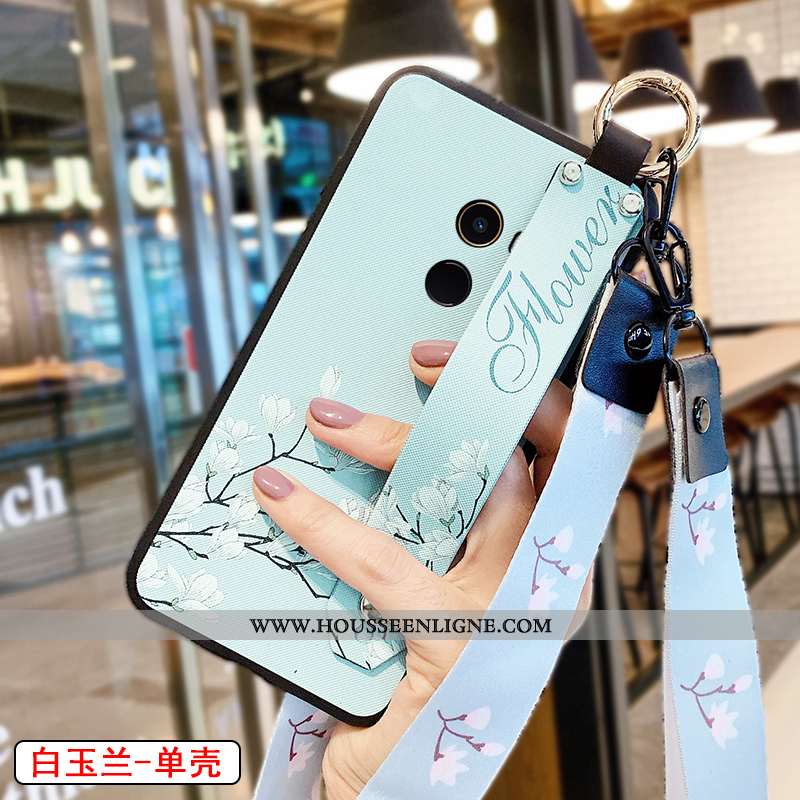 Étui Xiaomi Mi Mix 2 Modèle Fleurie Silicone Ornements Suspendus Peinture Nouveau Incassable Rose