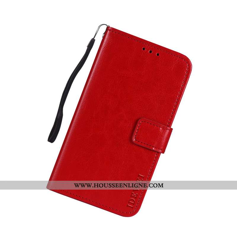 Étui Xiaomi Mi Mix 2 Portefeuille Cuir Silicone Incassable Clamshell Coque Protection Rouge