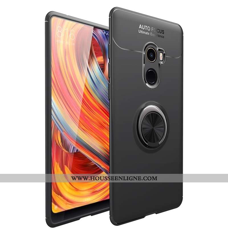 Étui Xiaomi Mi Mix 2 Silicone Fluide Doux Petit Noir Coque Magnétisme Téléphone Portable