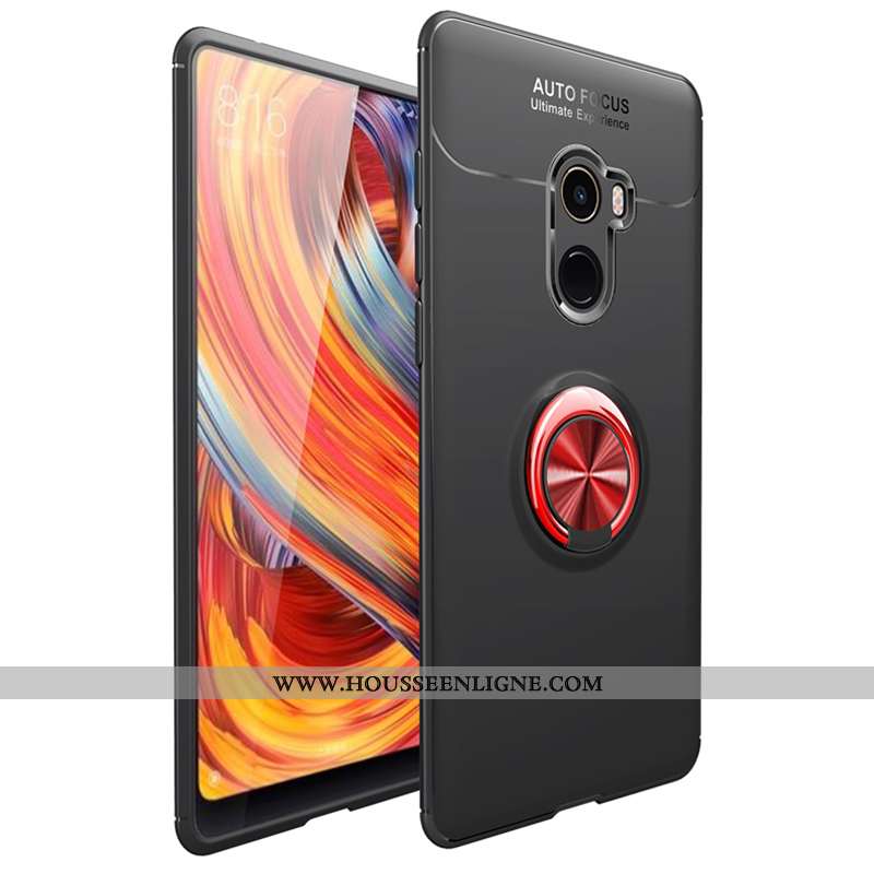 Étui Xiaomi Mi Mix 2 Silicone Fluide Doux Petit Noir Coque Magnétisme Téléphone Portable