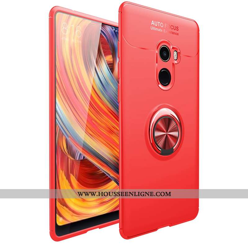 Étui Xiaomi Mi Mix 2 Silicone Fluide Doux Petit Noir Coque Magnétisme Téléphone Portable