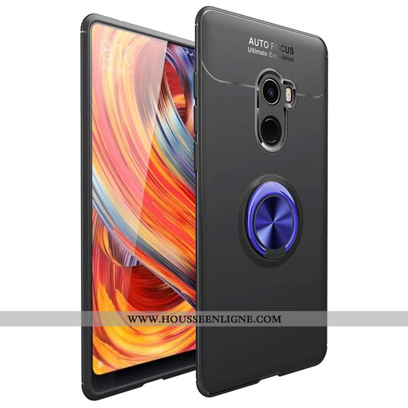 Étui Xiaomi Mi Mix 2 Silicone Fluide Doux Petit Noir Coque Magnétisme Téléphone Portable