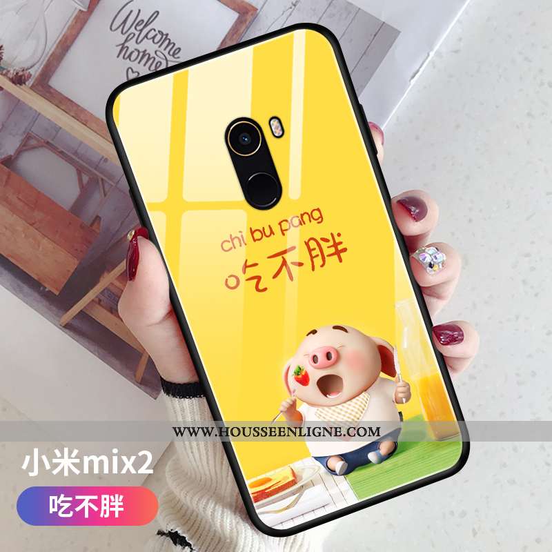 Étui Xiaomi Mi Mix 2 Tendance Légère Téléphone Portable Nouveau Ultra Silicone Fluide Doux Rose