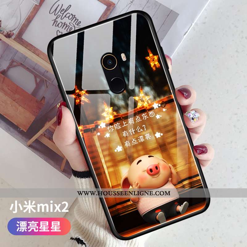 Étui Xiaomi Mi Mix 2 Tendance Légère Téléphone Portable Nouveau Ultra Silicone Fluide Doux Rose