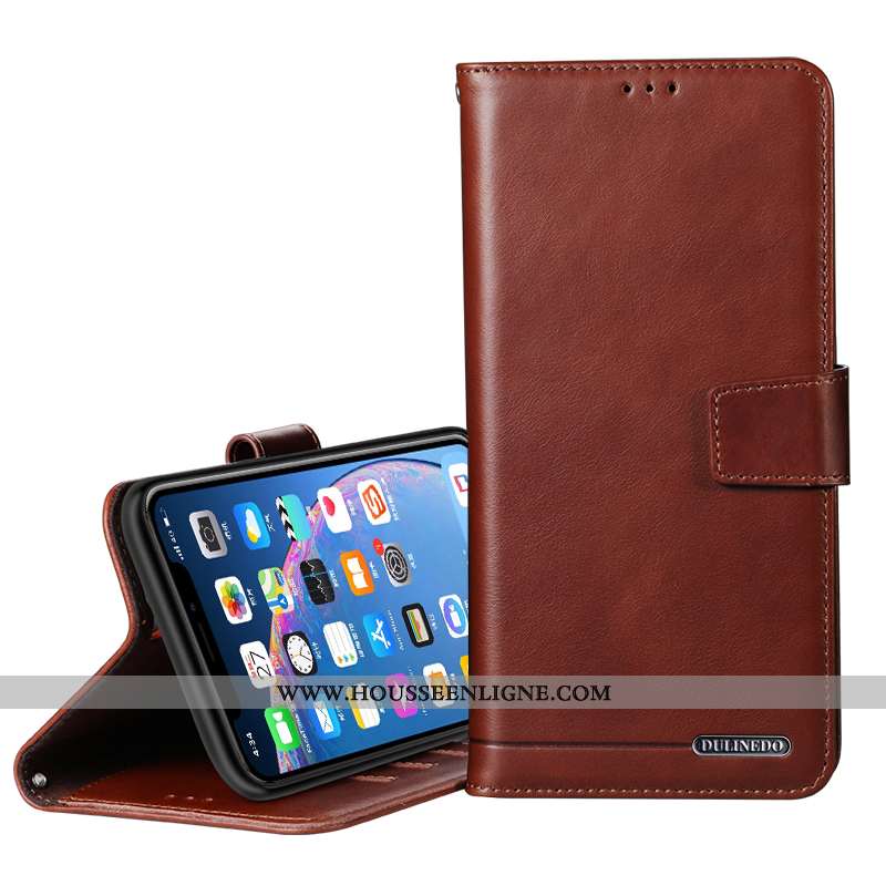 Étui Xiaomi Mi Mix 2s Cuir Véritable Portefeuille Carte Housse Petit Coque Marron
