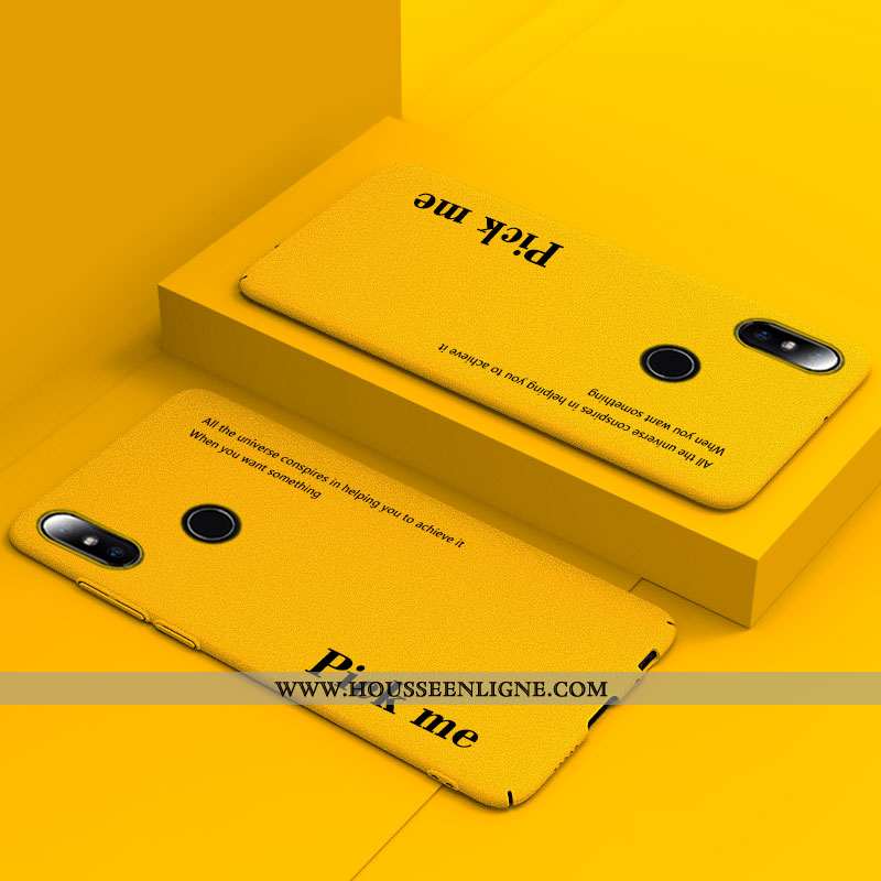 Étui Xiaomi Mi Mix 2s Délavé En Daim Personnalité Incassable Net Rouge Petit Ultra Amoureux Jaune