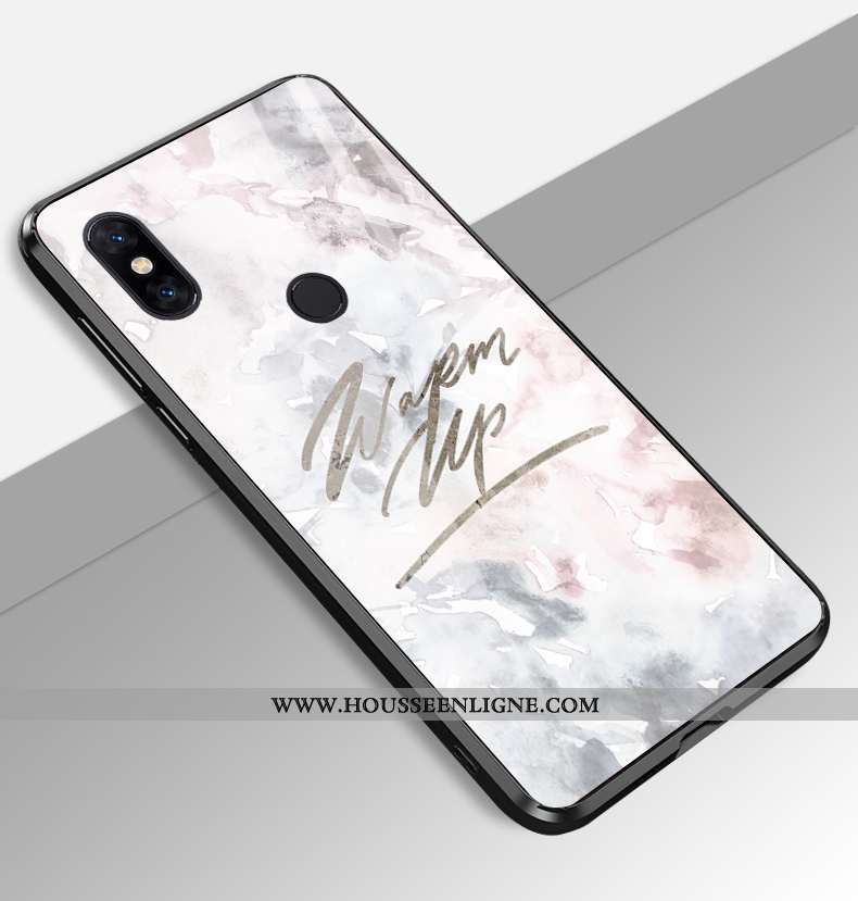 Étui Xiaomi Mi Mix 3 Créatif Fluide Doux Blanc Grand Simple Personnalité Blanche
