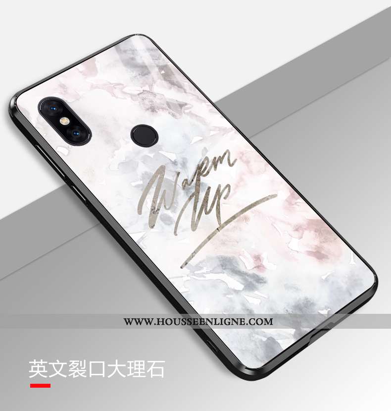 Étui Xiaomi Mi Mix 3 Créatif Fluide Doux Blanc Grand Simple Personnalité Blanche