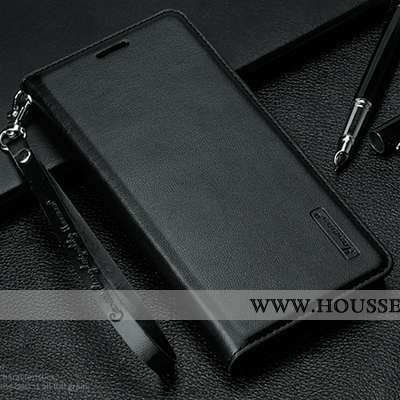 Étui Xiaomi Mi Mix 3 Cuir Ornements Suspendus Téléphone Portable Noir Petit Rouge