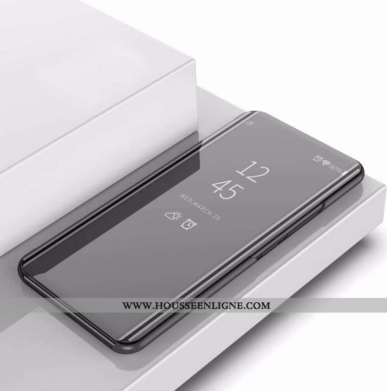 Étui Xiaomi Mi Mix 3 Cuir Placage Téléphone Portable Coque Argent Support