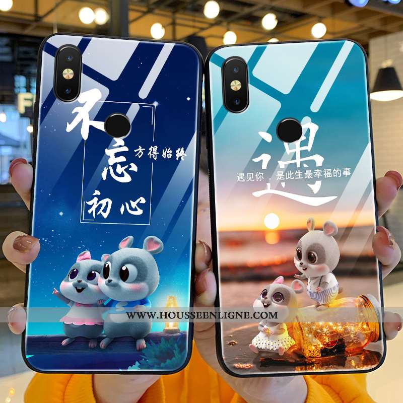 Étui Xiaomi Mi Mix 3 Dessin Animé Charmant Légère Petit Fluide Doux Difficile Coque Bleu