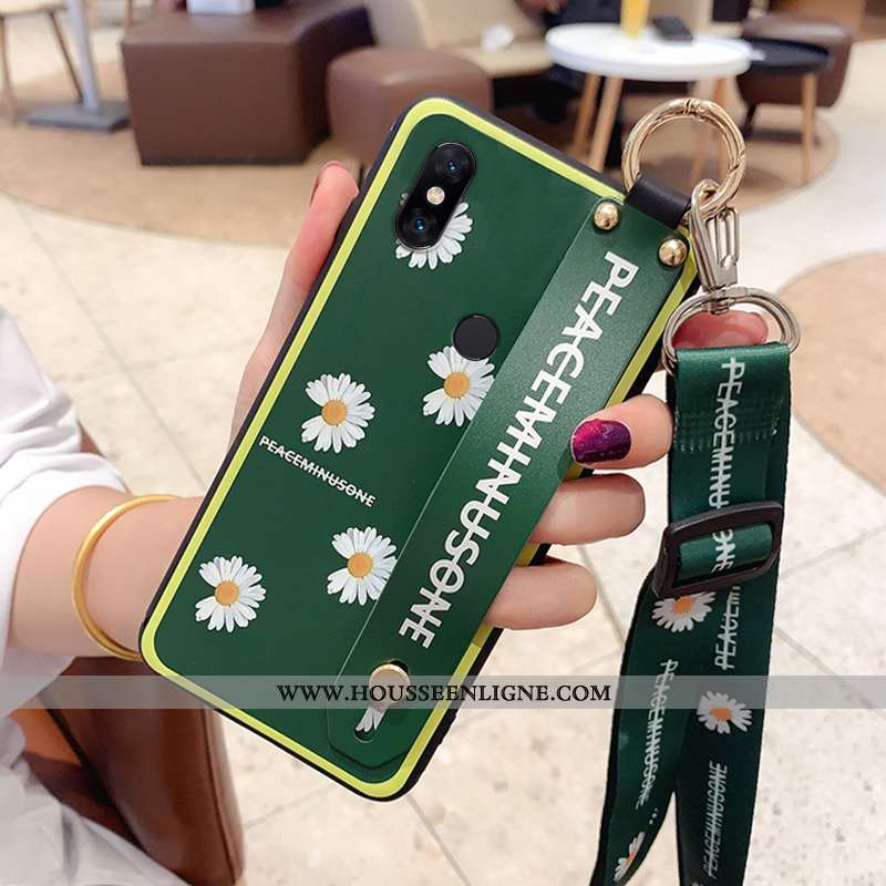 Étui Xiaomi Mi Mix 3 Fluide Doux Silicone Coque Dragon Support Petit Petite Marguerite Verte
