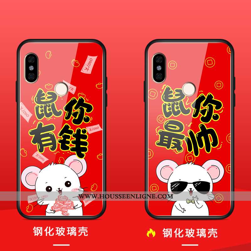 Étui Xiaomi Mi Mix 3 Fluide Doux Silicone Incassable Difficile Petit Tendance Nouveau Rouge