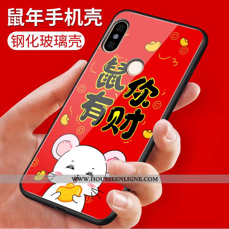 Étui Xiaomi Mi Mix 3 Fluide Doux Silicone Incassable Difficile Petit Tendance Nouveau Rouge