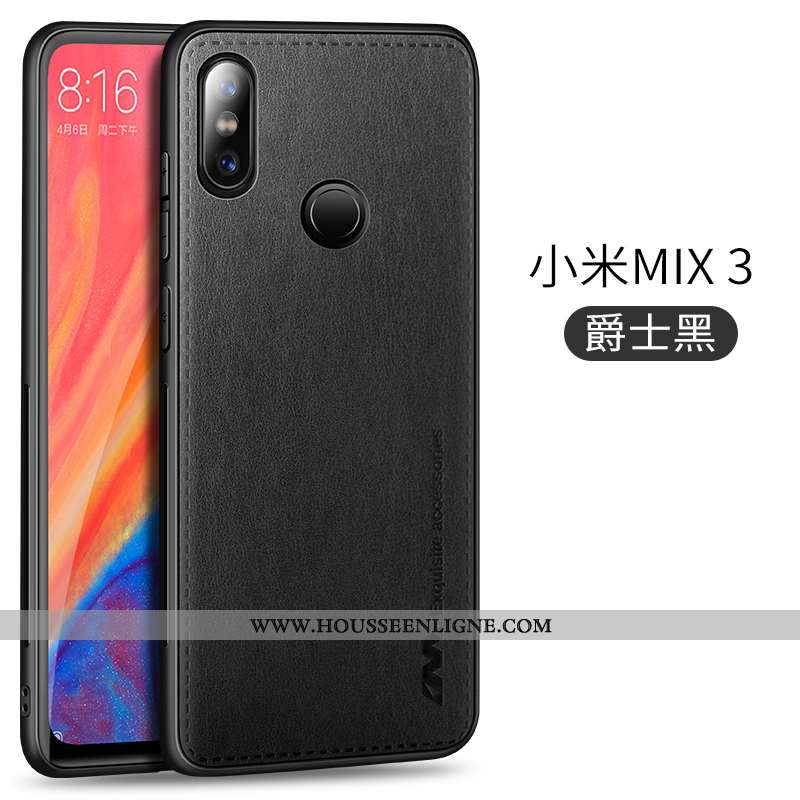 Étui Xiaomi Mi Mix 3 Silicone Protection Cuir Légère Coque Ultra Marron