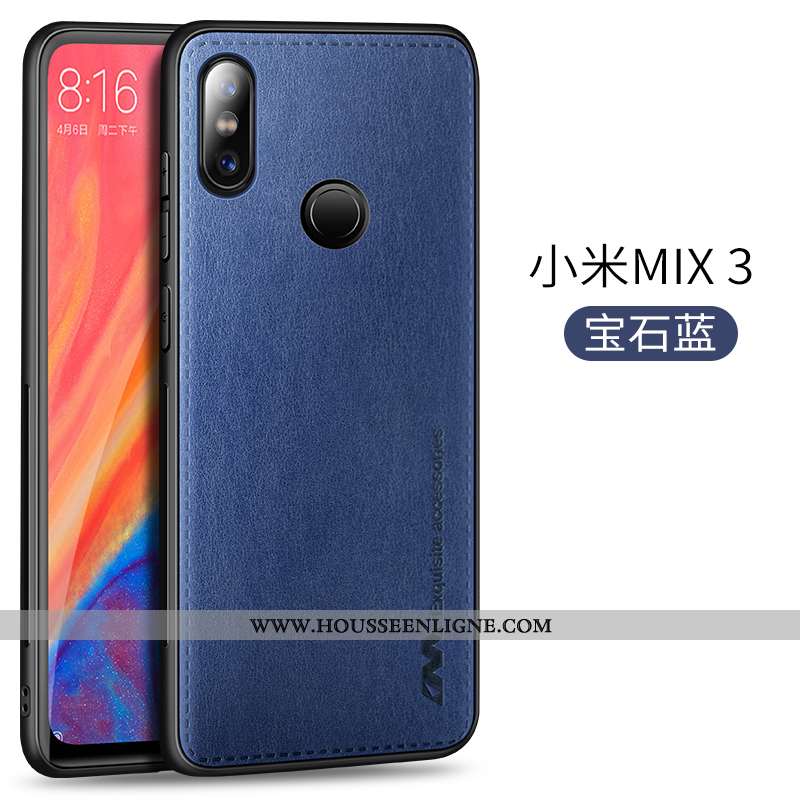 Étui Xiaomi Mi Mix 3 Silicone Protection Cuir Légère Coque Ultra Marron