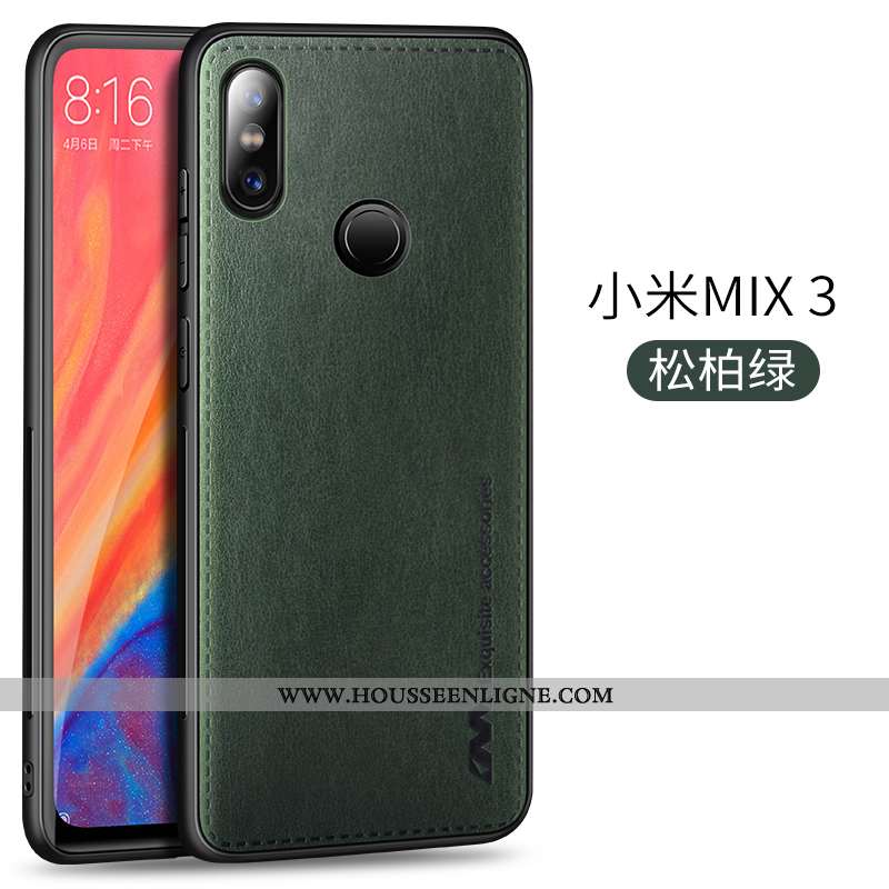 Étui Xiaomi Mi Mix 3 Silicone Protection Cuir Légère Coque Ultra Marron