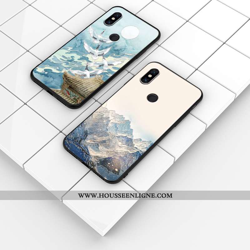 Étui Xiaomi Mi Mix 3 Silicone Protection Personnalisé Personnalité Bleu Tout Compris Téléphone Porta