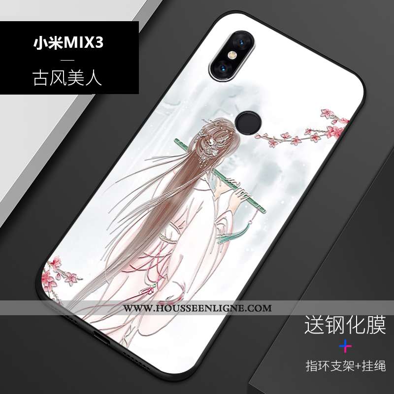 Étui Xiaomi Mi Mix 3 Silicone Protection Personnalisé Personnalité Bleu Tout Compris Téléphone Porta