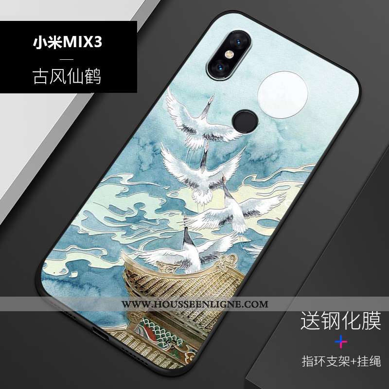 Étui Xiaomi Mi Mix 3 Silicone Protection Personnalisé Personnalité Bleu Tout Compris Téléphone Porta