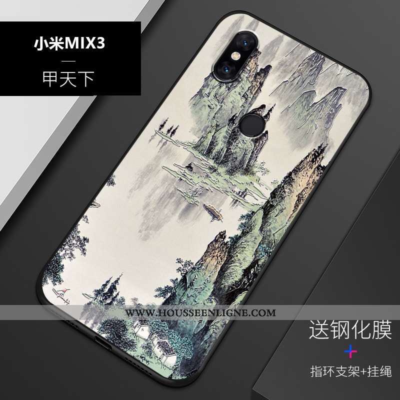Étui Xiaomi Mi Mix 3 Silicone Protection Personnalisé Personnalité Bleu Tout Compris Téléphone Porta