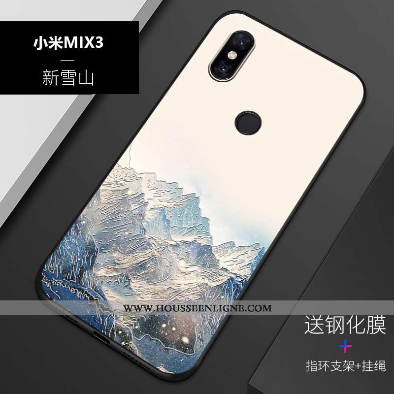 Étui Xiaomi Mi Mix 3 Silicone Protection Personnalisé Personnalité Bleu Tout Compris Téléphone Porta