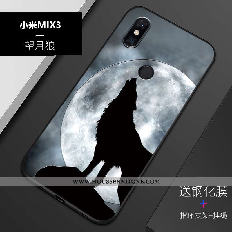 Étui Xiaomi Mi Mix 3 Silicone Protection Personnalisé Personnalité Bleu Tout Compris Téléphone Porta