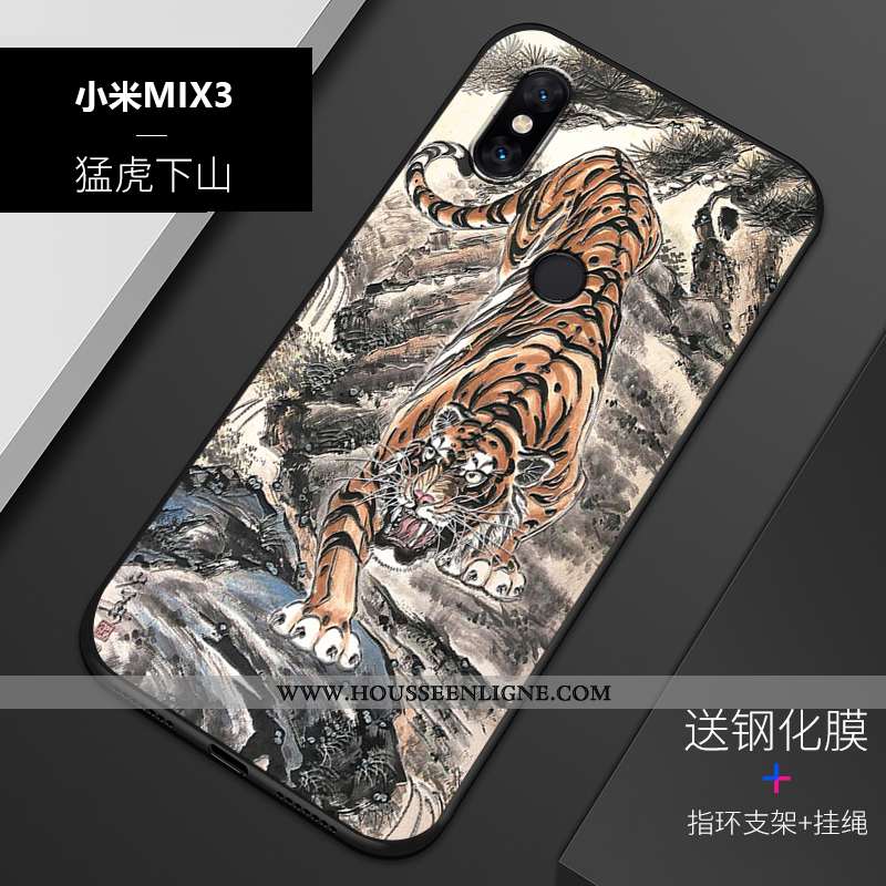 Étui Xiaomi Mi Mix 3 Silicone Protection Personnalisé Personnalité Bleu Tout Compris Téléphone Porta