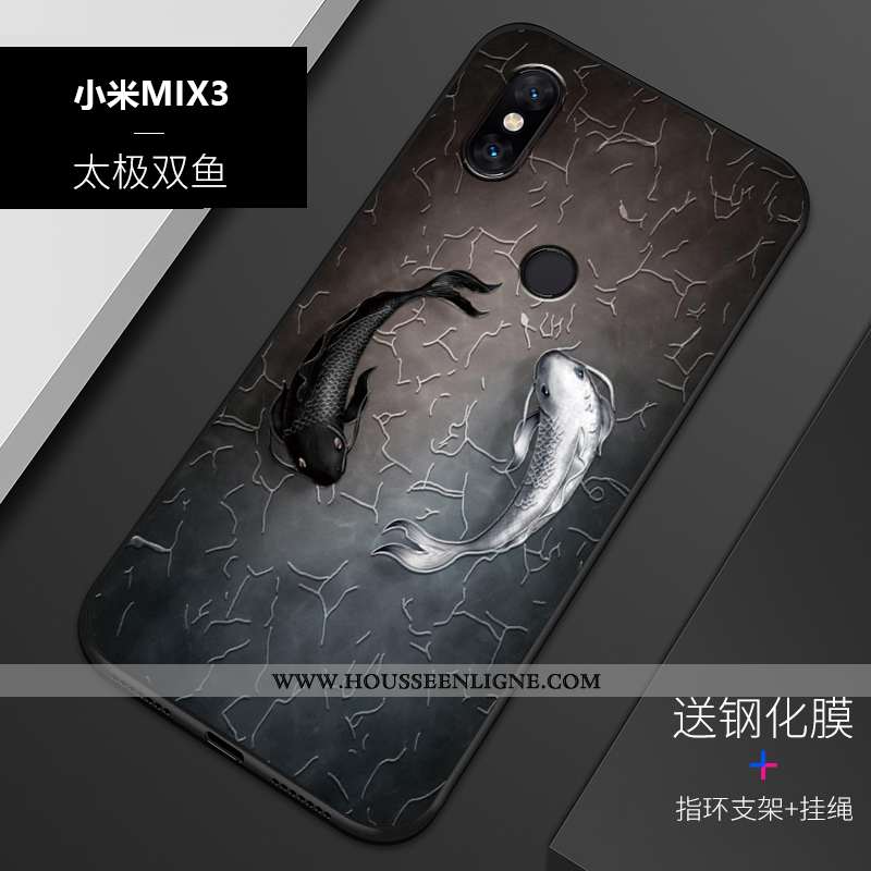 Étui Xiaomi Mi Mix 3 Silicone Protection Personnalisé Personnalité Bleu Tout Compris Téléphone Porta