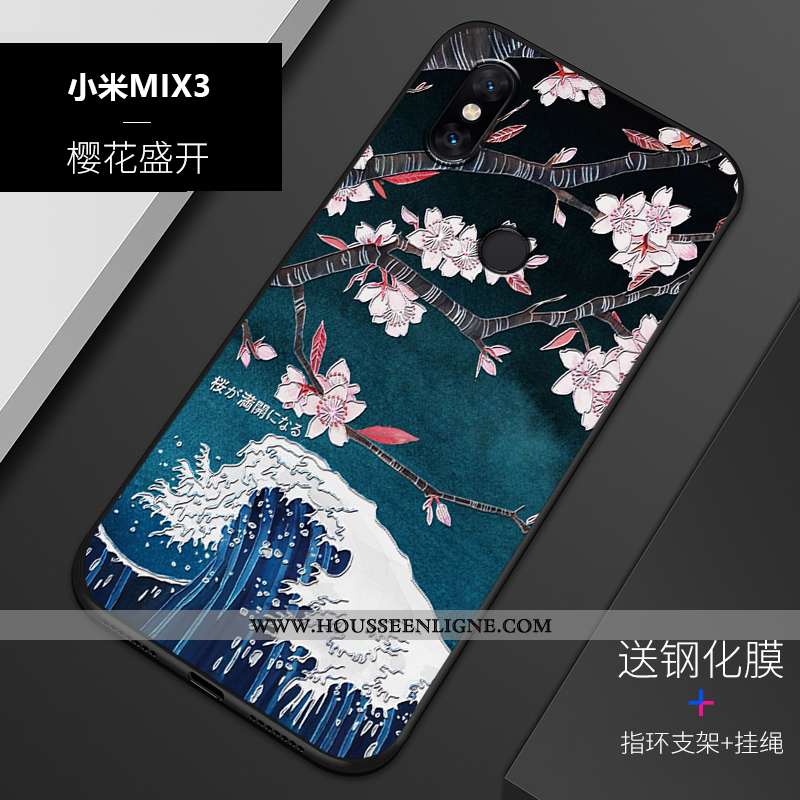 Étui Xiaomi Mi Mix 3 Silicone Protection Personnalisé Personnalité Bleu Tout Compris Téléphone Porta