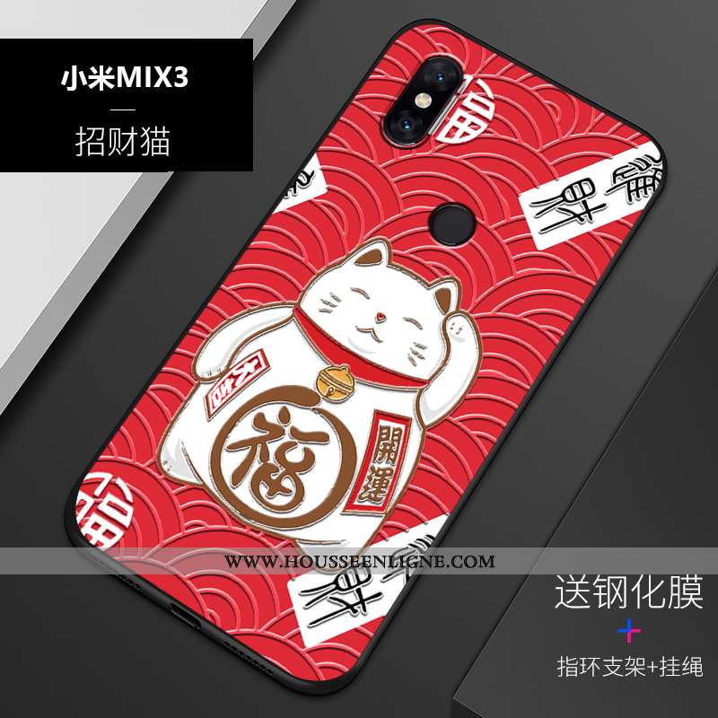 Étui Xiaomi Mi Mix 3 Silicone Protection Personnalisé Personnalité Bleu Tout Compris Téléphone Porta