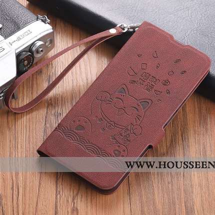 Étui Xiaomi Mi Mix 3 Tendance Cuir Style Chinois Incassable Rouge Téléphone Portable Petit Gris