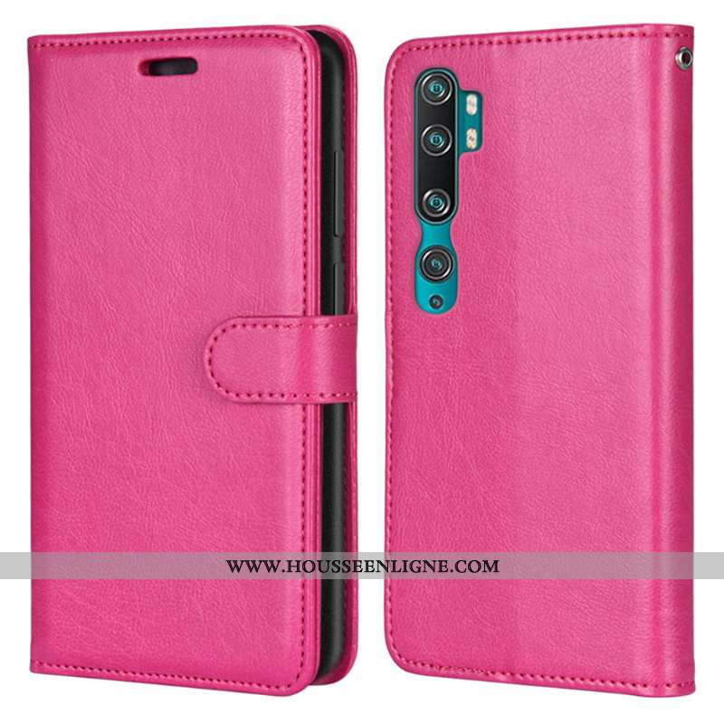Étui Xiaomi Mi Note 10 Cuir Coque Tout Compris Téléphone Portable Clamshell Vert Verte