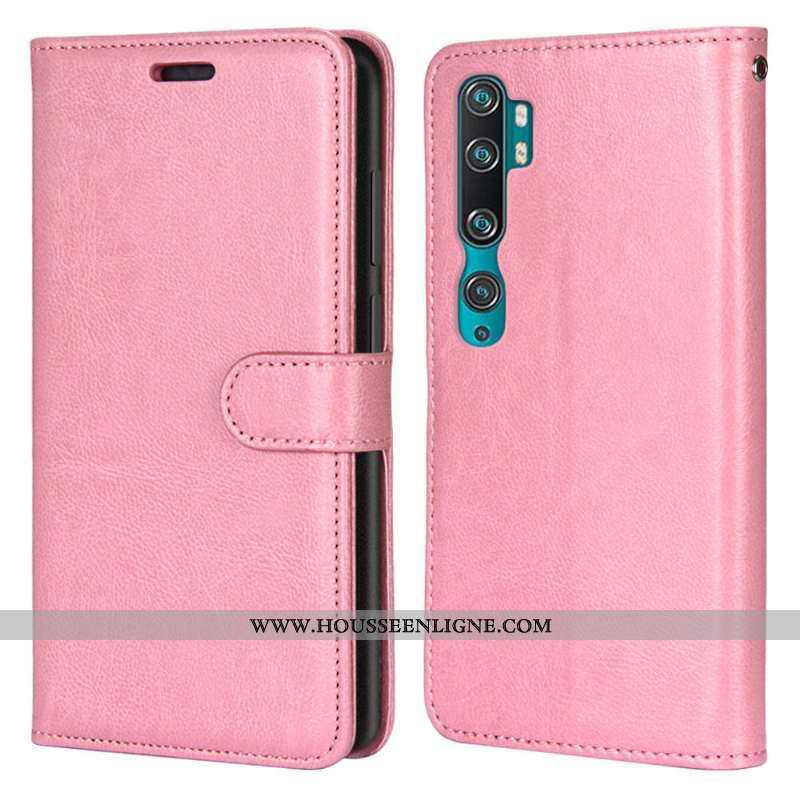Étui Xiaomi Mi Note 10 Cuir Coque Tout Compris Téléphone Portable Clamshell Vert Verte
